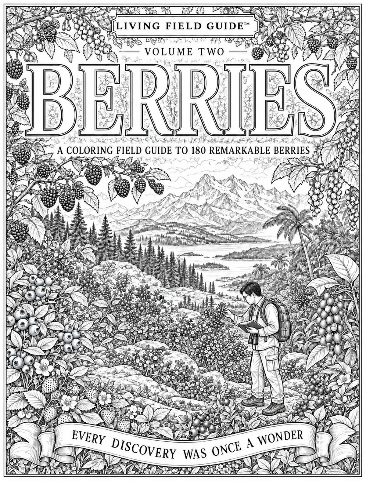 Black-and-white title page for Volume Two, Berries